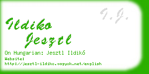 ildiko jesztl business card