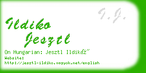 ildiko jesztl business card